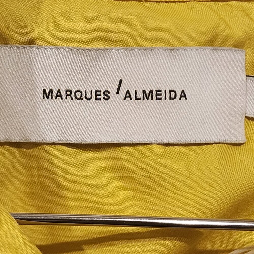 Marques Almeida Yellow Button-Up Jacket, Size L, Nwt - Bold Designer Style — image 4 of 5